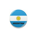 TOSPA 缶バッジ アルゼンチン 国旗柄 直径約3cm 世界の国旗缶バッジ シリーズ