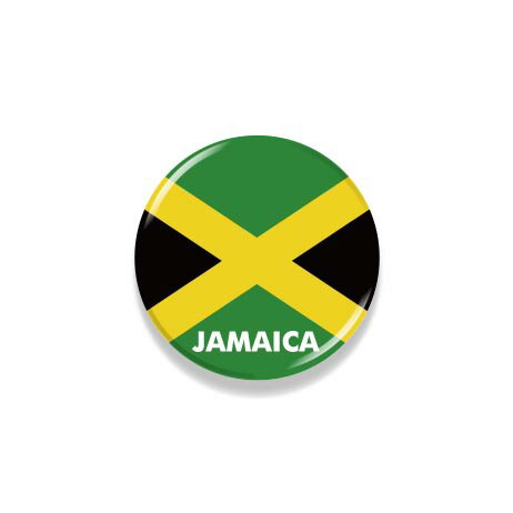 TOSPA 缶バッジ ジャマイカ 国旗柄 直径約3cm 世界の国旗缶バッジ シリーズ