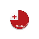 TOSPA 缶バッジ トンガ 国旗 国旗柄 直径約3cm 世界の国旗缶バッジ シリーズ