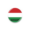 TOSPA 缶バッジ ハンガリー 国旗柄 直径約3cm 世界の国旗缶バッジ シリーズ