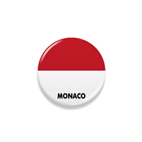 TOSPA 缶バッジ モナコ 国旗柄 直径約3cm 世界の国旗缶バッジ シリーズ
