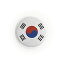 TOSPA 缶バッジ 大韓民国 韓国 国旗柄 直径約4.5cm スチール製 トスパオリジナル世界の国旗缶バッジシリーズ
