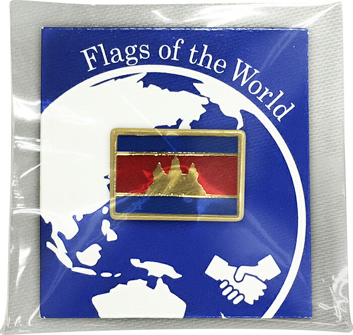 TOSPA ピンバッジS カンボジア国旗 8×12mm