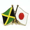 TOSPA ピンバッジ2ヶ国友好 日本国旗 ジャマイカ国旗 約20×20mm