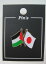TOSPA ピンバッジ2ヶ国友好 日本国旗 パレスチナ国旗 約20×20mm 550円