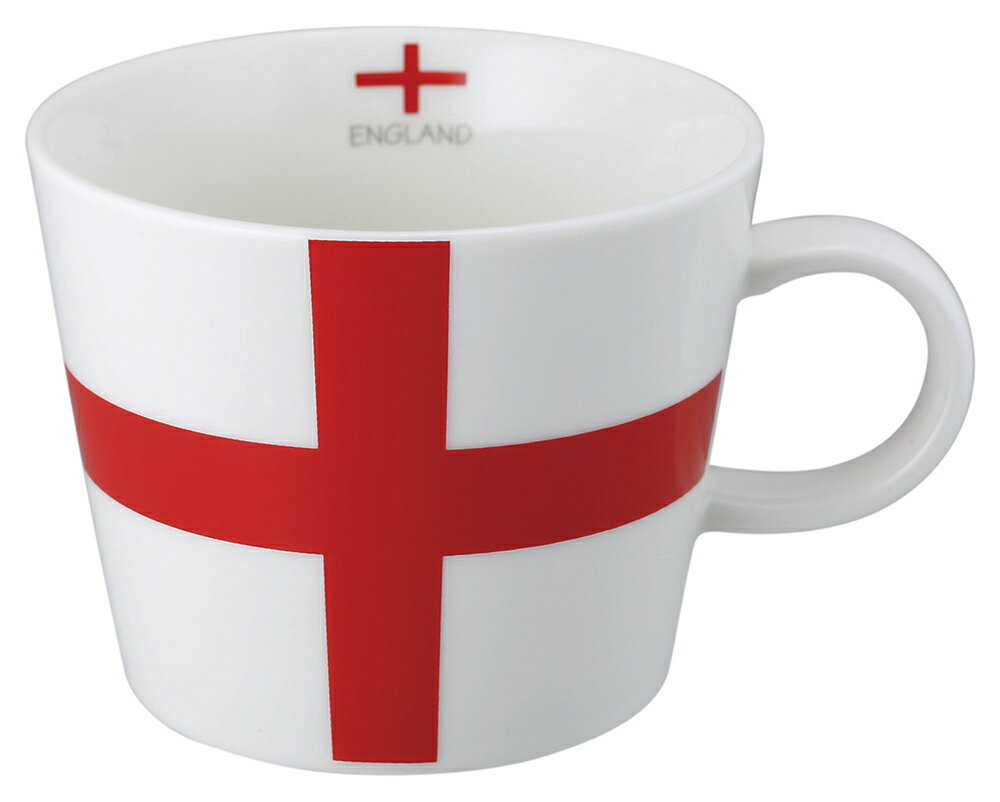 フラッグマグカップ イングランド 国旗柄 満水容量380ml 陶磁器製 日本製