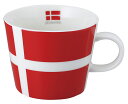 フラッグマグカップ デンマーク 国旗柄 満水容量380ml 陶磁器製 日本製