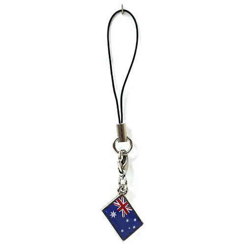 TOSPA ストラップ オーストラリア 国旗柄 チャーム部分サイズ約1cm×1.5cm