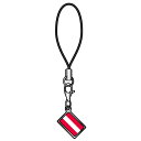 TOSPA ストラップ オーストリア 国旗柄 チャーム部分サイズ約1cm×1.5cm(2)