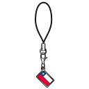 TOSPA ストラップ チリ 国旗柄 チャーム部分サイズ約1cm×1.5cm(2)