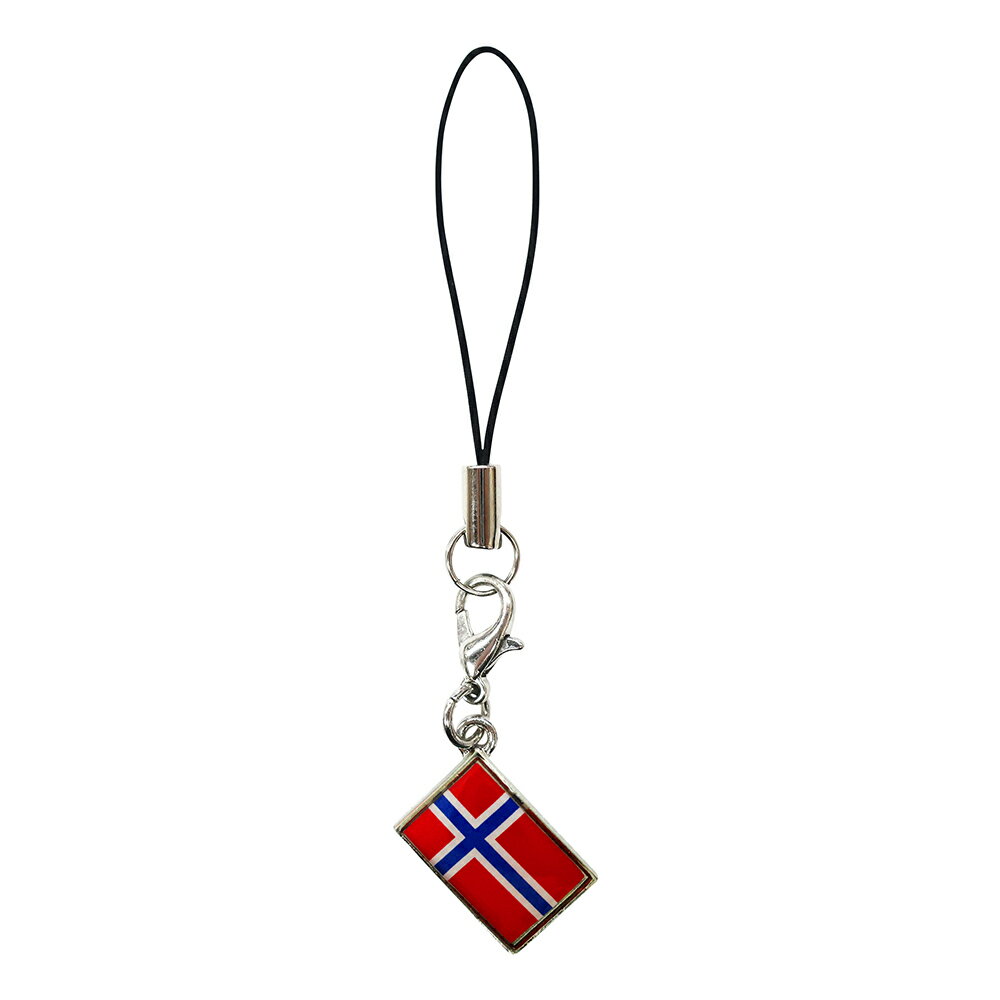 TOSPA ストラップ ノルウェー国旗柄 チャーム部分サイズ約1cm×1.5cm