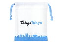 TokyoTokyo 巾着 ポーチ 白 13×16cm 綿製 日本製