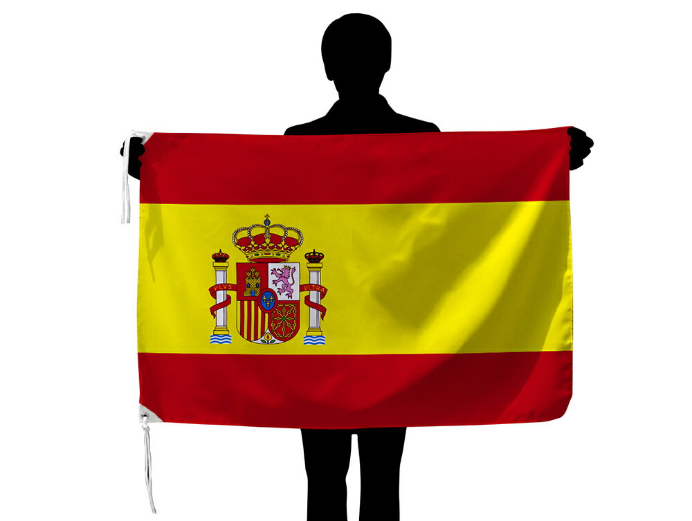 TOSPA スペイン 国旗 紋章入り 70 105cm テトロン製 日本製 世界の国旗シリーズ