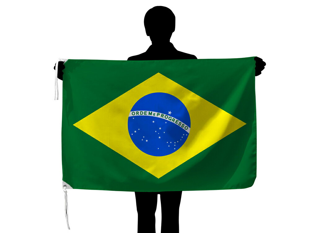 TOSPA ブラジル 国旗 70×105cm テトロン製 日本製 世界の国旗シリーズ