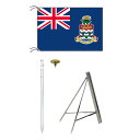 TOSPA イギリス領ケイマン諸島 旗 スタンドセット 70×105cm旗 2mポール 金色扁平玉 新型フロアスタンドのセット 世界の国旗シリーズ IOC加盟地...