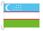 TOSPA ウズベキスタン 国旗 Mサイズ 34×50cm テトロン製 日本製 世界の国旗シリーズ
