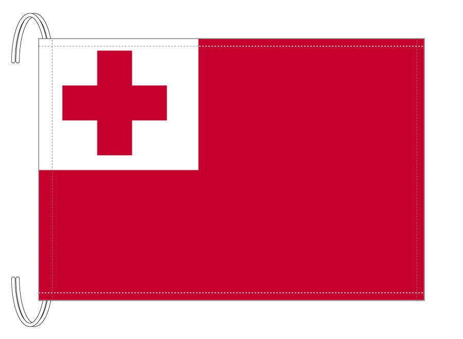 TOSPA トンガ 国旗 Mサイズ 34×50cm テトロン製 日本製 世界の国旗シリーズ