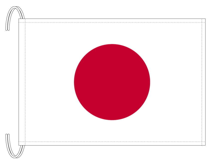 TOSPA 日の丸 日本 国旗 テトロン 34×50cm 日本製