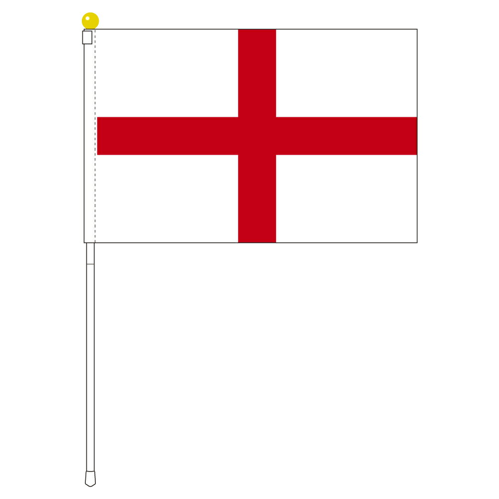 TOSPA イングランド 国旗 ポータブルフラッグ 旗サイズ25×37.5cm テトロン製 日本製 世界の国旗シリーズ