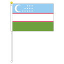 TOSPA ウズベキスタン 国旗 ポータブルフラッグ 旗サイズ25×37.5cm テトロン製 日本製 世界の国旗シリーズ