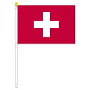 TOSPA スイス 国旗 ポータブルフラッグ 旗サイズ25×37.5cm テトロン製 日本製 世界の国旗シリーズ