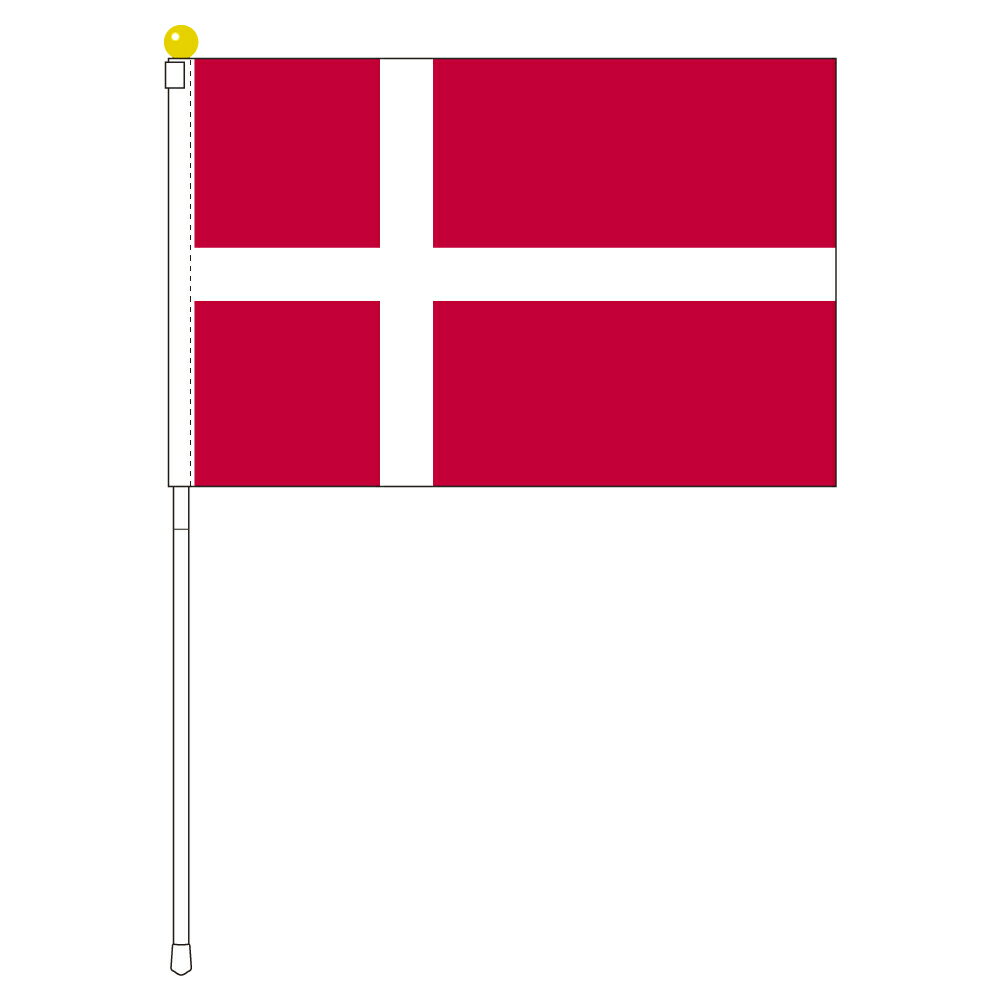TOSPA デンマーク 国旗 ポータブルフラッグ 旗サイズ25×37.5cm テトロン製 日本製 世界の国旗シリーズ