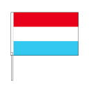 TOSPA ルクセンブルク 国旗 応援手旗SF 旗サイズ20×30cm ポリエステル製 ポール31cmのセット