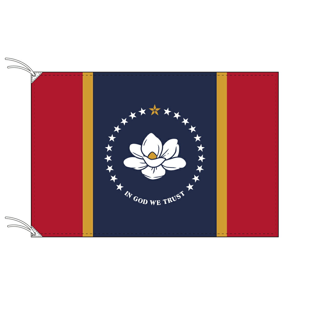 TOSPA ミシシッピ州旗[アメリカ合衆国の州旗 90×135cm 高級テトロン製]