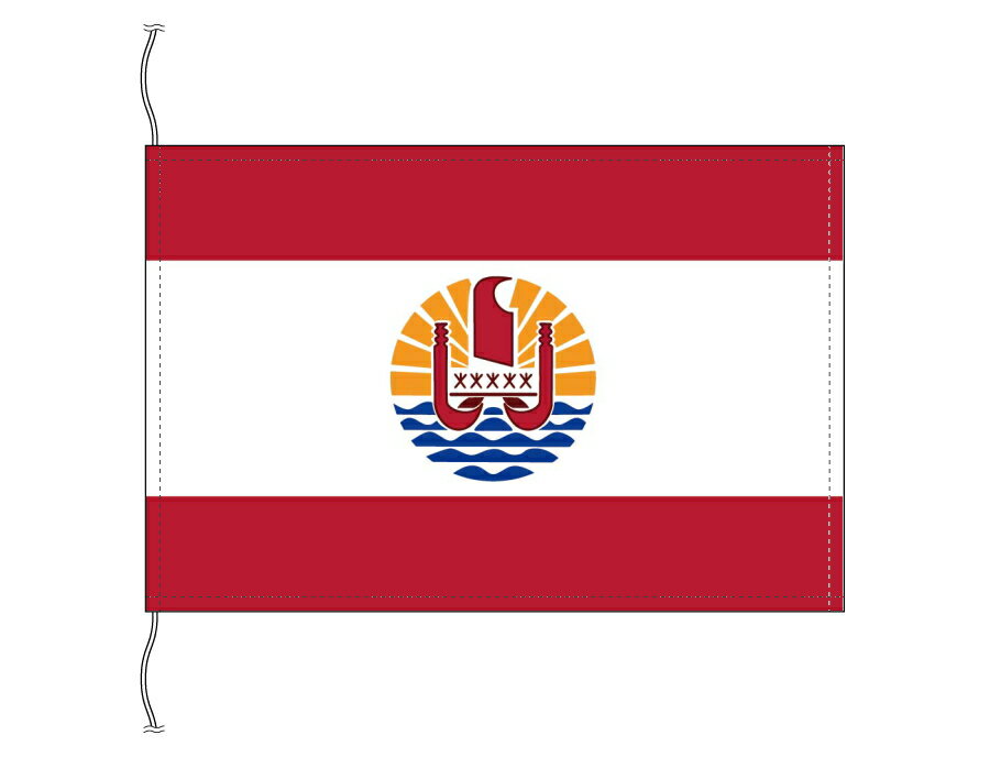 TOSPA フランス領ポリネシア 旗 卓上旗 旗サイズ16×24cm テトロントロマット製 日本製 世界の旧国旗 世界の組織旗シリーズ