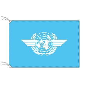 ICAO イカオ アイカオ 国際民間航空機関 旗 90×135cm テトロン製 日本製 世界の旧国旗・世界の組織旗シリーズ