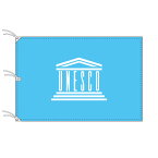 UNESCO ユネスコ 国際連合教育科学文化機関 旗 140×210cm テトロン製 日本製 世界の旧国旗・世界の組織旗シリーズ