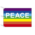 TOSPA PEACE旗（平和の旗） 140×210cm テトロン製 日本製 世界の旧国旗 世界の組織旗シリーズ