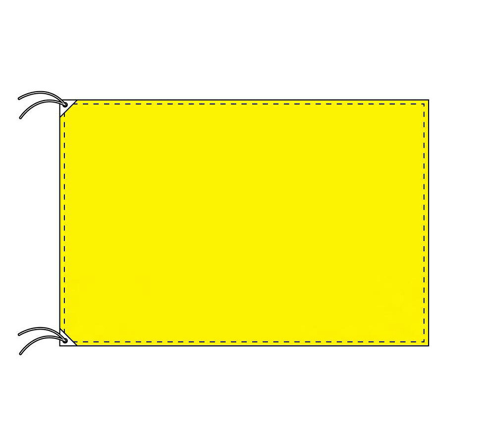 無地蛍光色旗紐付き 90×130cm KY蛍光イエロー ポリエステル製