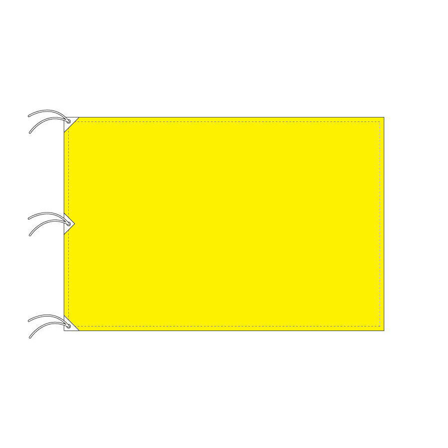 無地色旗紐付き 120×180cm 01レモン 木綿製