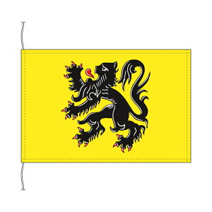 TOSPA フラマン語共同体の旗 ベルギーの地方の旗 卓上旗 旗サイズ16×24cm テトロントロマット製 日本製 世界各国の州旗シリーズ