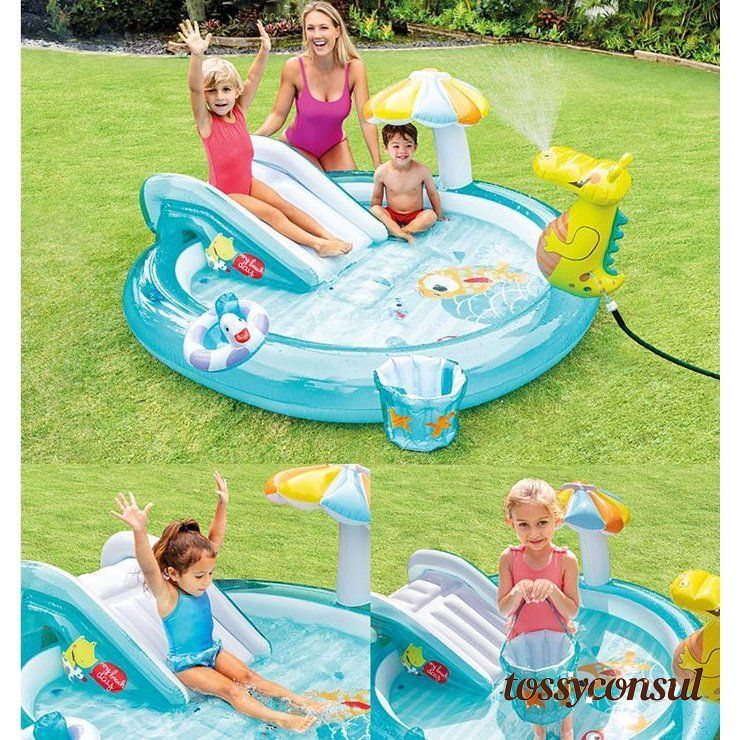 プール 家庭用 滑り台 ビニールプール ファミリープール 子供用 プール 大型 水遊び 大きいプール PVC素材 暑さ対策 厚く 家庭用プール 子供用プール 子...