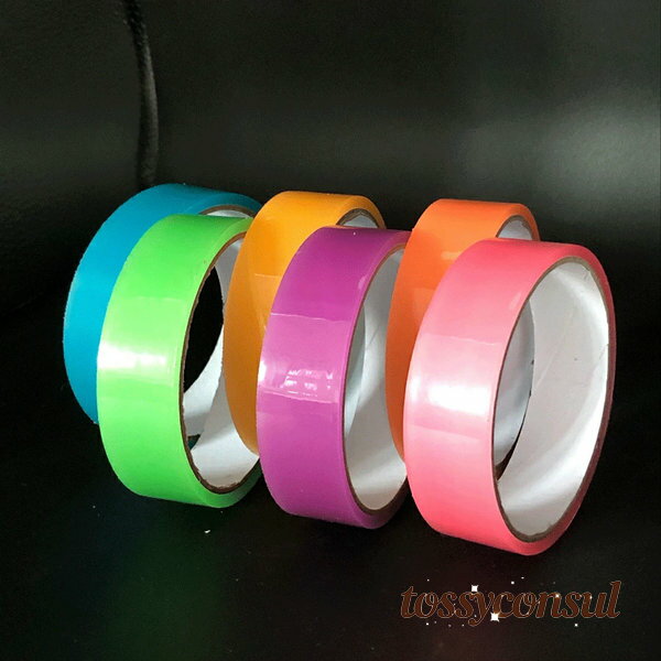 スティッキーボールテープ 夜光 5巻セット 粘着ボール おもちゃ キャンディーカラー 粘着テープ ストレ..