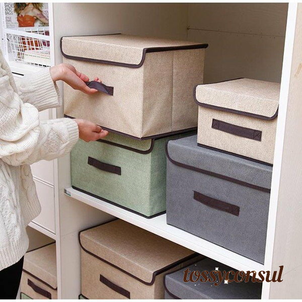 収納ケース 折りたたみ 収納ボックス かご 収納BOX シンプル ハンドル付き 積み重ね 押し入れ収納 衣類..