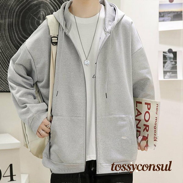 「スーパーSALE半額」 パーカー メンズ ジップアップパーカー スポーツ 長袖 秋服 フード付き ジャケット トップス アウター スウェット ゆったり ビッグ...