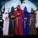 ハロウィン コスプレ 死神 ロング マント フード付き コート 大人 魔法使い 中世の僧侶のロープ メンズ 牧師 悪魔 ホラー 怖い 仮装 衣装 コスチューム