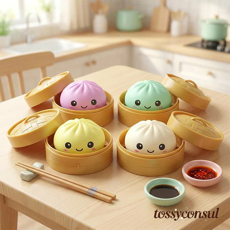 2個セット ぷにぷに 触感 おもちゃ 低反発 玩具 蒸籠 肉まん 水感スクイーズ 誕生日 プレゼント 低反発 小籠包 癒し系 ストレス発散 減圧グッズ 大人 子供 スクイーズ ストレス解消 ギフト リラックス 感覚トレーニング 暇つぶし tossyconsul-10031758 トッシーコンサル サンプル画像2