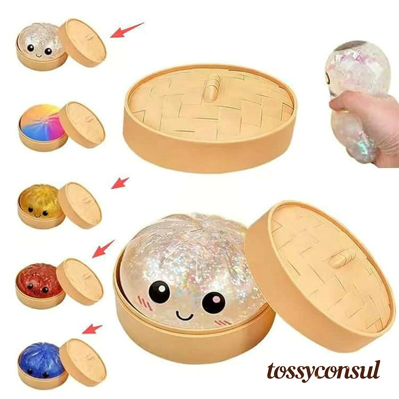 2個セット ぷにぷに 触感 おもちゃ 低反発 玩具 蒸籠 肉まん 水感スクイーズ 誕生日 プレゼント 低反発 小籠包 癒し系 ストレス発散 減圧グッズ 大人 子供 スクイーズ ストレス解消 ギフト リラックス 感覚トレーニング 暇つぶし tossyconsul-10031758 トッシーコンサル サンプル画像3