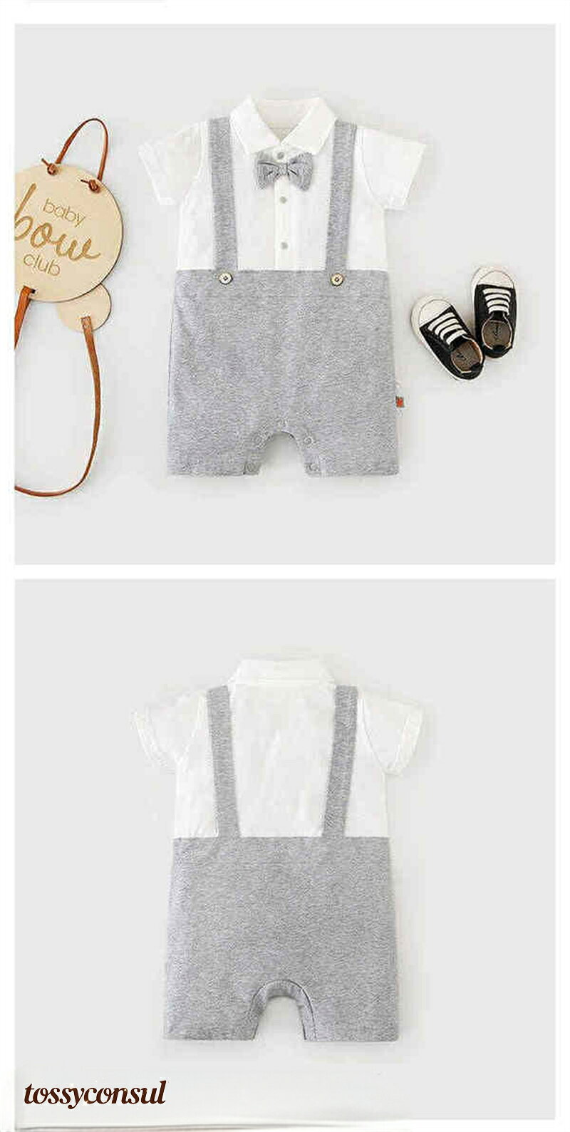ベビー服 ロンパース カバーオール フォーマル 男の子 半袖 赤ちゃん スーツ キッズ 入園式 発表会 七五三 プレゼント ギフト 新生活 3