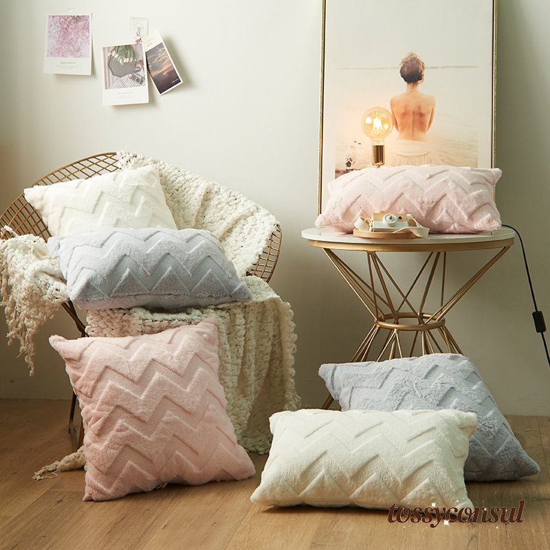 「スーパーSALE10%OFF」 クッションカバー 2枚セット 6色 30x50cm 45x45cm 多サイズ 多色展開 背当てカバー 洗える 座布団カバー おしゃれ かわいい 柄 無地 シンプル クッション カバー 角型 四角 高級感 [2]