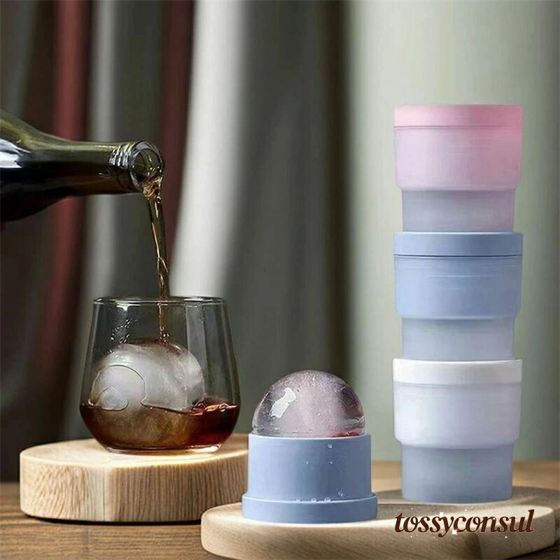 Ice-Makers - 新生活 球形氷 アイス 溶けにくい 製氷皿 ふた付き 丸い氷 誕生日 お酒やジュースなどをより楽しめる お酒 2個セット シリコン 蓋付き 丸い氷 アイストレー製氷器 ハイボール 製氷器 ギフト 製氷機 ロックグラス アイスボールメーカー