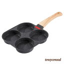 新生活 パンケーキ 目玉焼きフライパン 洗いやすい グレージュ 4つ穴円形フライパン 対応 お弁当 焼きおにぎり フライパン 今川焼き 大判焼き器 プレート 焦...