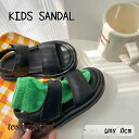 送料無料 キッズファッション サンダル キッズ 子供用 男の子 女の子 靴 フェイクレザー レザー調 マジックテープ ベルクロ サイズ調整可能 ぺたんこ 新生活
