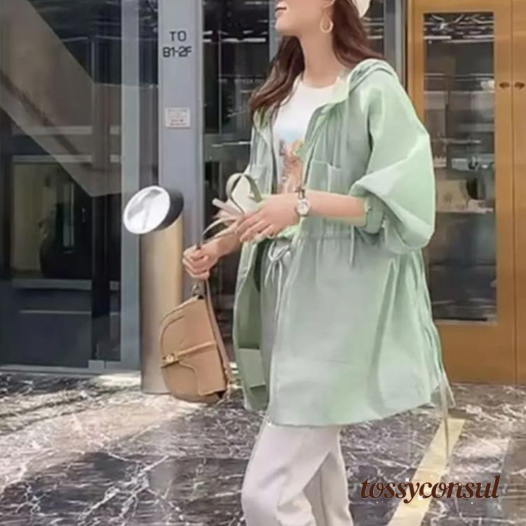 新生活応援 パーカー フード付き マウンテンパーカー マウンテン 薄手 UV対策 日よけ対策 ライトアウター ブルゾン 日焼け対策 パーカー アウター レディース