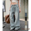 タックワイドデニムパンツレディース韓国風 女 レディース ボトムス ファッション ホワイトデーお返し 母の日 彼女 姉妹 プレゼント ギフト 新生活