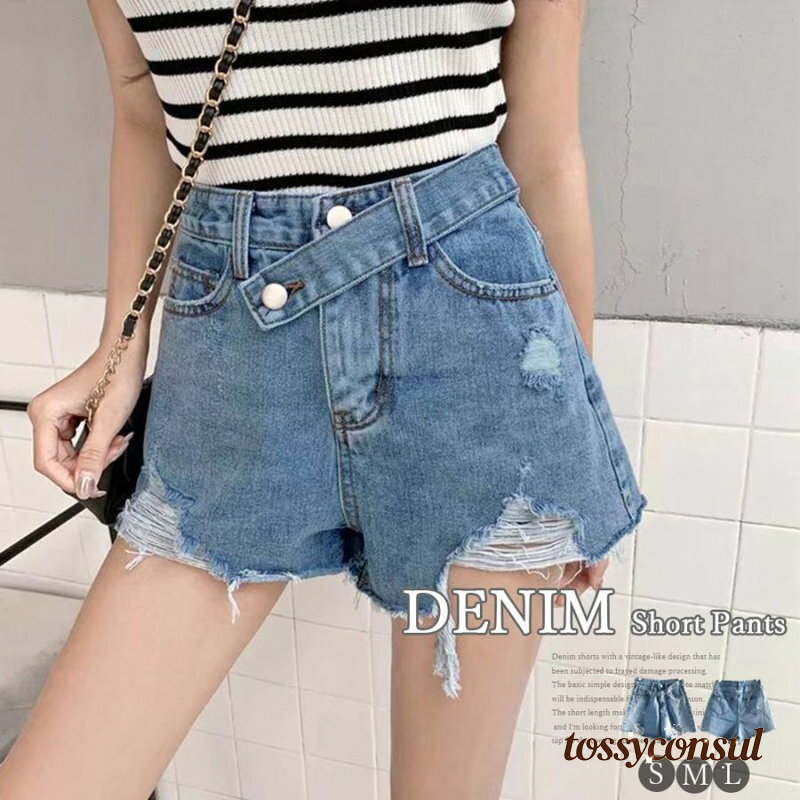 デニムショートパンツ レディース 韓国風 女 レディース ボトムス ファッション ホワイトデーお返し 母..